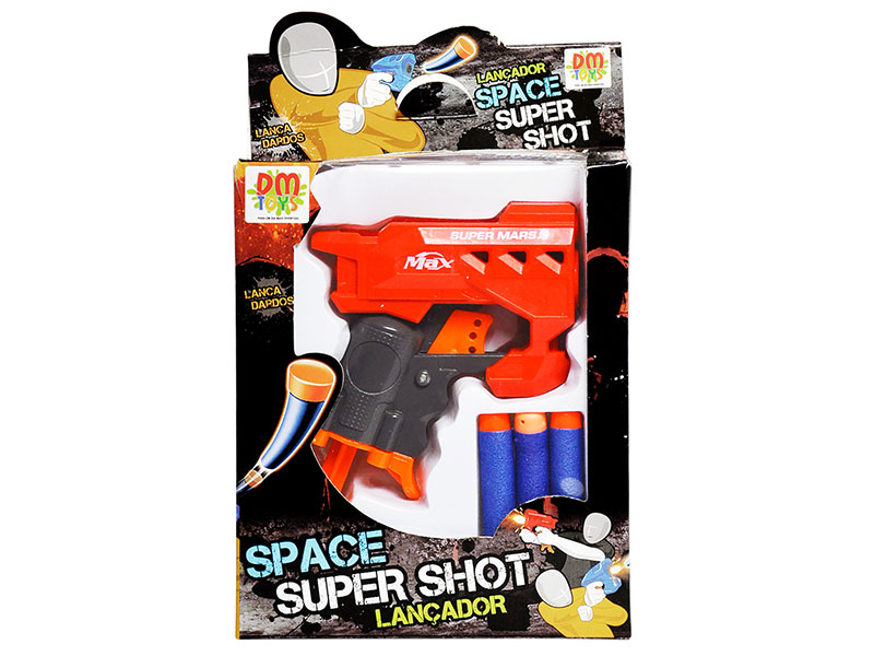 Pistola de Brinquedo Lança Dardos Amarela Supershot Nerf