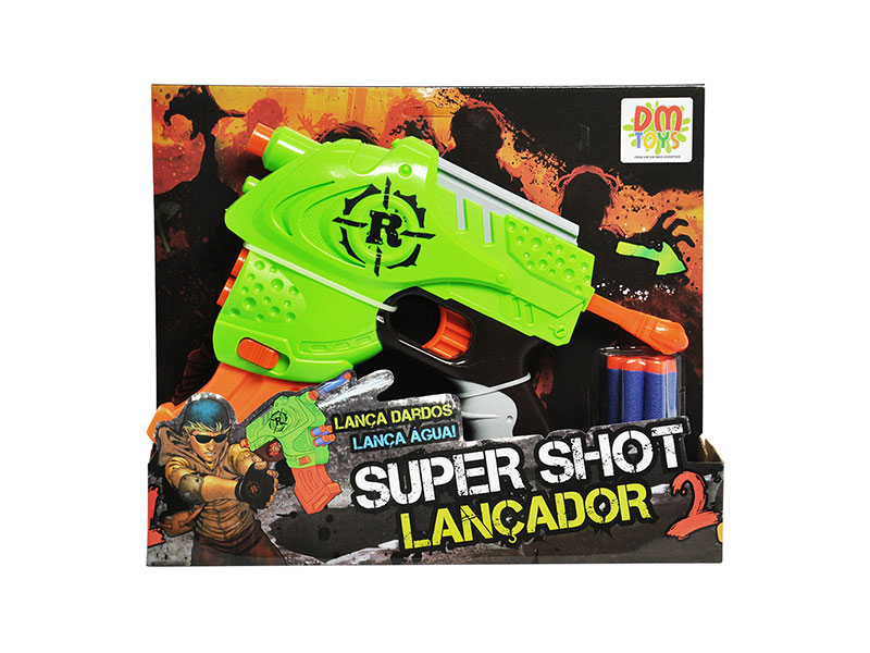 Pistola de Brinquedo Lança Dardos Amarela Supershot Nerf