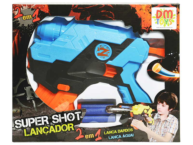 Pistola de Brinquedo Lança Dardos Amarela Supershot Nerf