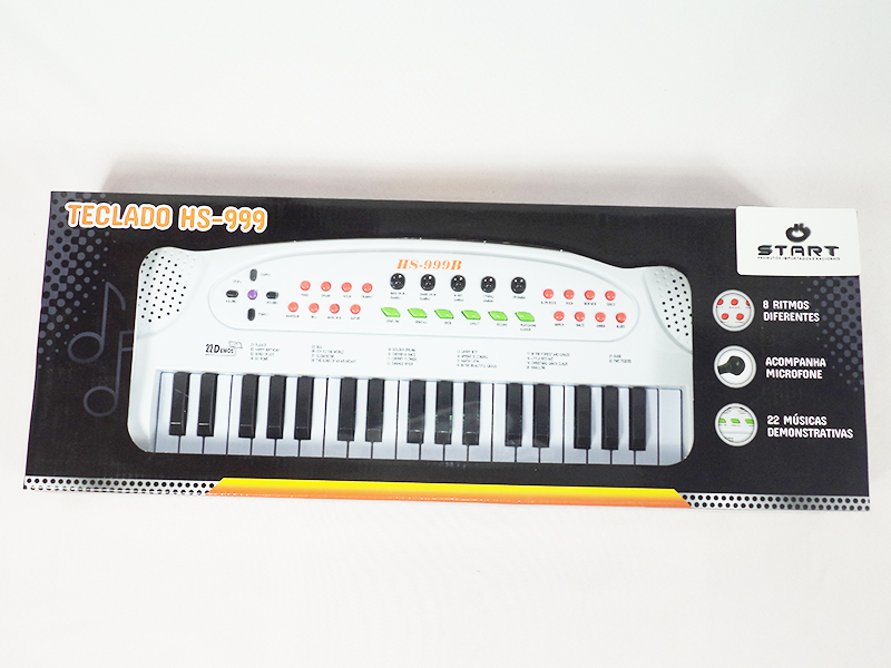 Brinquedo Teclado Infantil com Microfone Musical 24 Musicas