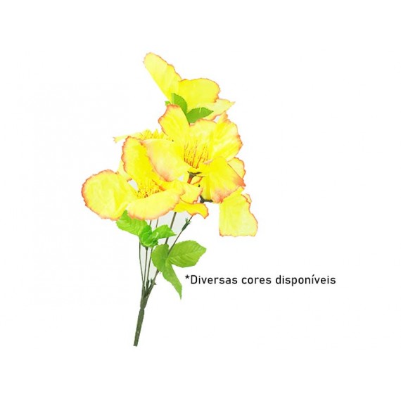 Galho com 5 Flores Artificiais - Diversas Cores