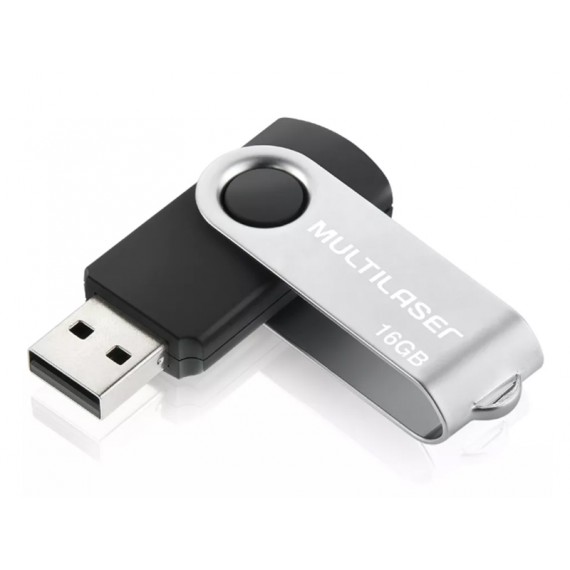 Pendrive Multilaser Preto 16GB