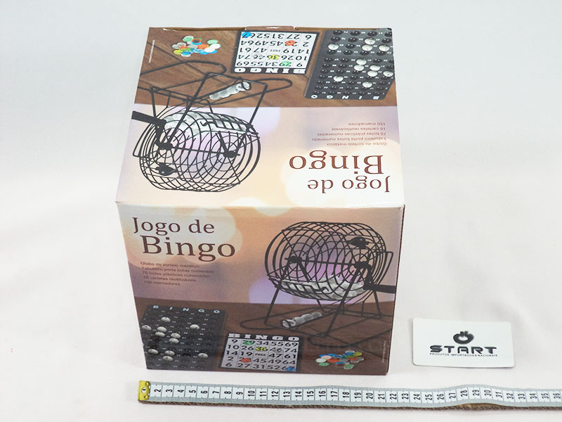 Jogo Bingo 24 Cartelas 90 Bolinhas Com Globo Infantil - A Colorida  Utilidades