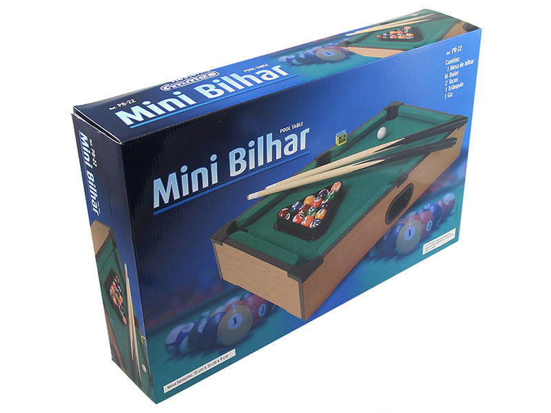 Mini Jogo De Sinuca Madeira 51cm - Art Brink