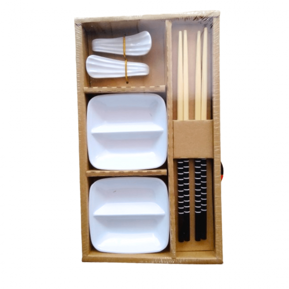 Kit Sushi com apoio molhe 8 peças