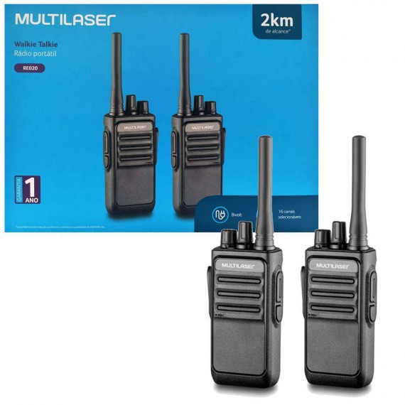Rádio Comunicador Walkie Talkie Multilaser